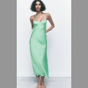 NWT Zara midi slip sz s